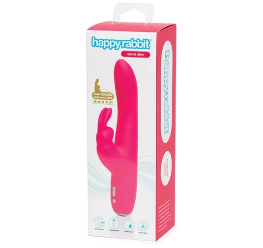 Wibrator - Happy Rabbit Curve Slim Pink